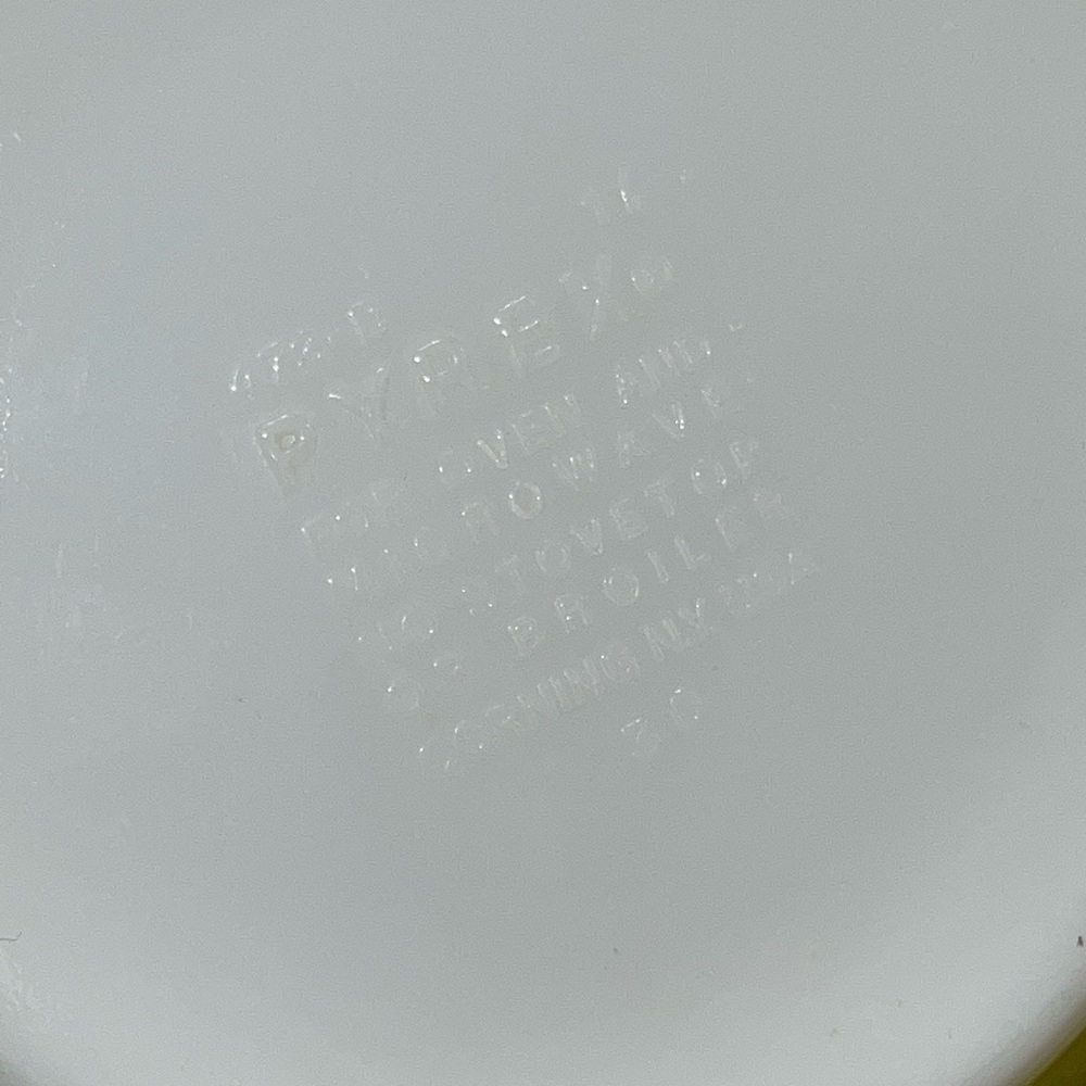 VINTAGE PYREX BY CORNING SPRING BLOSSOM FLORAL 473-B CASSEROLE DISH 1 QUART - Picture 6 of 8